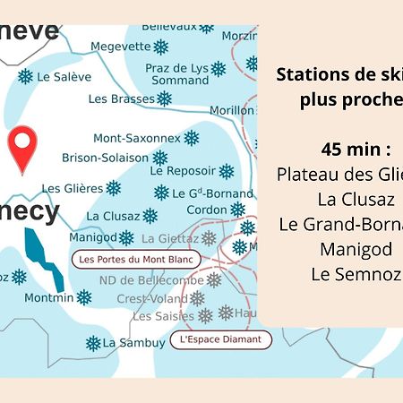 L'Ecrin Connecte-Axe Annecy-Geneve-Wifi-Confort Cruseilles Exterior foto