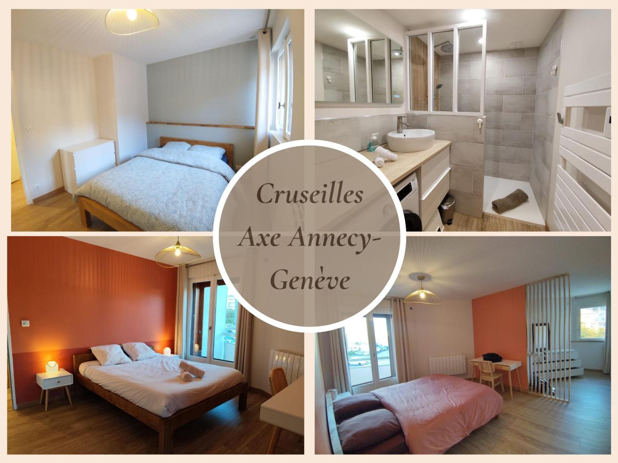 L'Ecrin Connecte-Axe Annecy-Geneve-Wifi-Confort Cruseilles Exterior foto